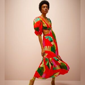 Farm Rio Heliconia Midi Dress